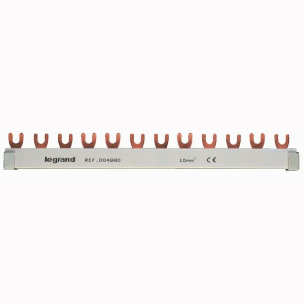 LEGRAND - Gabelkammschiene, 3-polig für FI- mit LS-Schalter, 12 TE, 10 mm²