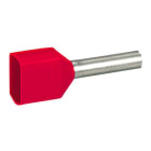 LEGRAND - Zwillings-Aderendhülsen für Leiterquerschnitt 2 x 1 mm² (Rot), isoliert, lose