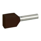 LEGRAND - Zwillings-Aderendhülsen für Leiterquerschnitt 2 x 1,5 mm²(Schwarz),isoliert,lose