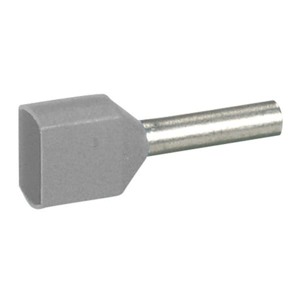 LEGRAND - Zwillings-Aderendhülsen für Leiterquerschnitt 2 x 2,5 mm² (Grau), isoliert, lose
