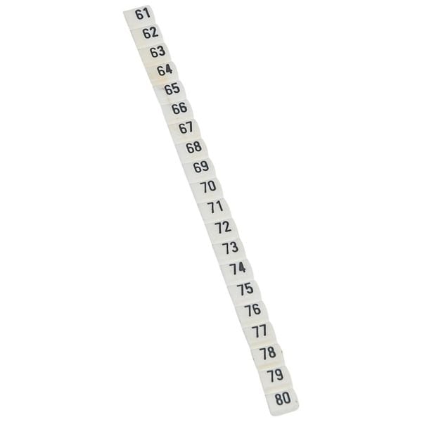 LEGRAND - Kennzeichnungssystem CAB 3,f. Leiterquerschnitt 0,5 bis 1,5mm²,Ziffern:61 bis 80
