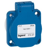 LEGRAND - Einbau-Schutzkontaktsteckdose 16A F Blau