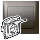 LEGRAND - Steckdose (SL) erhöhter Berührungsschutz Klappdeckel Galea dark bronze