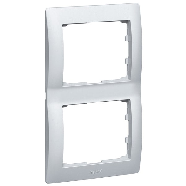 LEGRAND - Rahmen 2-fach senkrecht Galea soft aluminium
