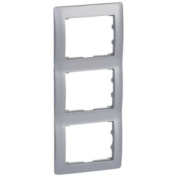 LEGRAND - Rahmen 3-fach senkrecht Galea soft aluminium
