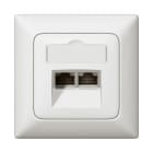 LEGRAND - Abdeckung RJ45 C5 C6 mit Beschriftungsträger Creo ultraweiß
