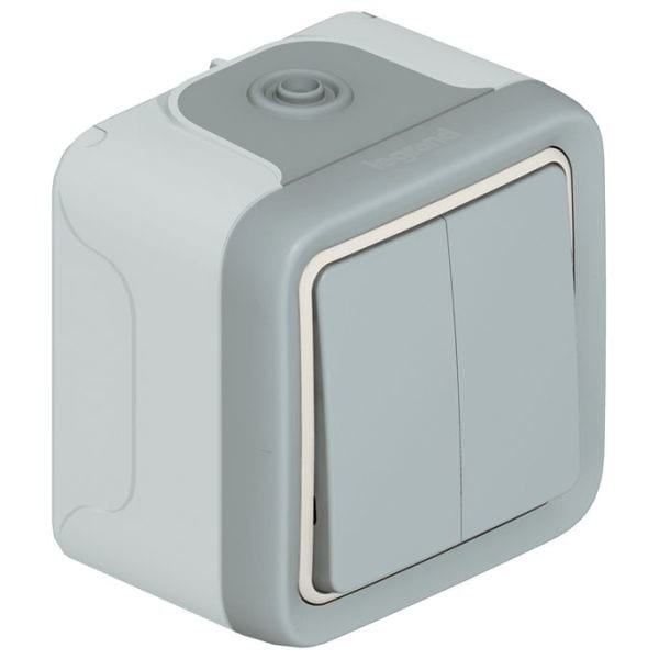 LEGRAND - Plexo Classic Wippschalter Serie Feuchtraum Aufputz Plexo 55 grau
