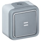 LEGRAND - Plexo Classic Wippschalter Aus-/Wechsel Kontroll 1-polig Feuchtraum Aufputz grau