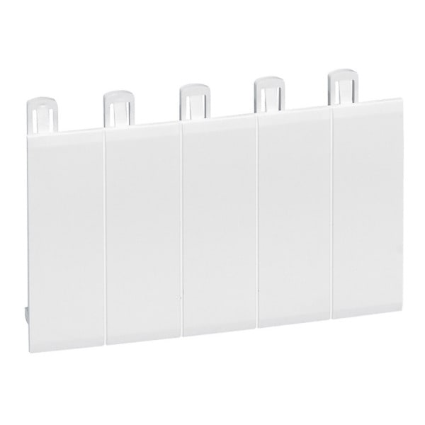 LEGRAND - Abdeckstreifen, 5 Module, Signalweiß, Teilbar in halbe und ganze Module