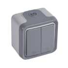 LEGRAND - Plexo Classic Wippschalter Jalousie Feuchtraum Aufputz Plexo 55 weiß
