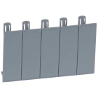 LEGRAND - Abdeckstreifen, 5 Module, Silbergrau RAL 7001, Teilbar in halbe und ganze Module