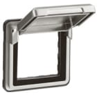 LEGRAND - Mosaic Adapter mit Klappdeckel Soliroc IP55 IK10 grau