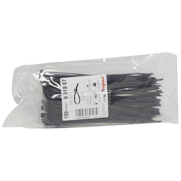 LEGRAND - Kabelbinder Colring, schwarz, innenverzahnt, 4,6 x 180 mm(BxL), UV-beständig