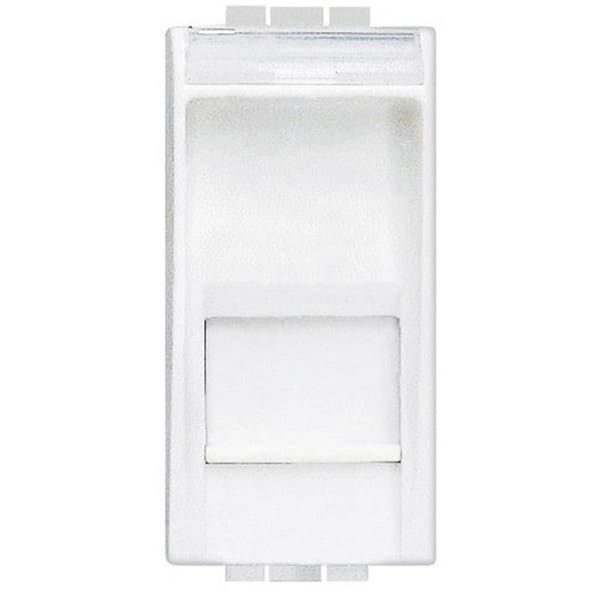 BTICINO - Datendose 1xRJ45 geschirmt für LIVINGLIGHT, Kat. 6 STP, 1 Modul, Farbe: weiß
