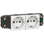 LEGRAND - Schuko-Steckdosen, 2-fach (4 Module), Farbe: weiß (RAL 9003)