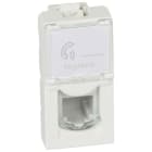 LEGRAND - Mosaic Telefondose 1-fach für RJ11 1-modulig Farbe: Ultraweiß