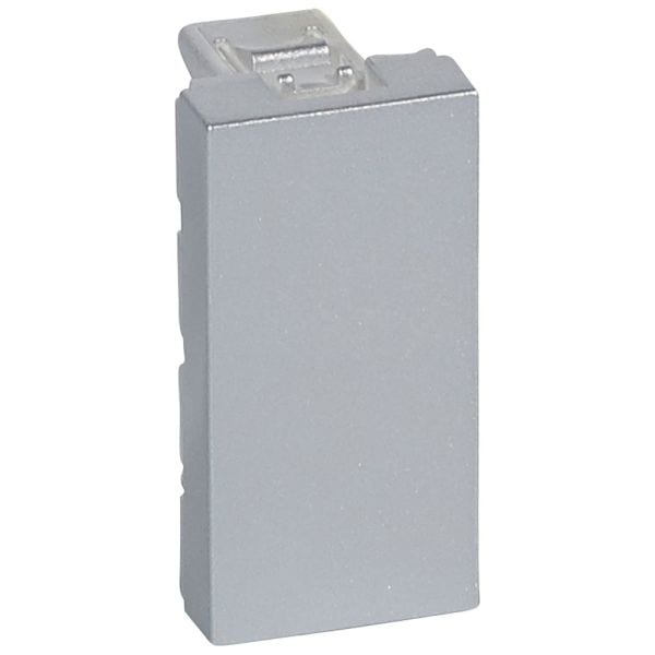 LEGRAND - Mosaic Blindabdeckung 1-modulig Farbe: Aluminium