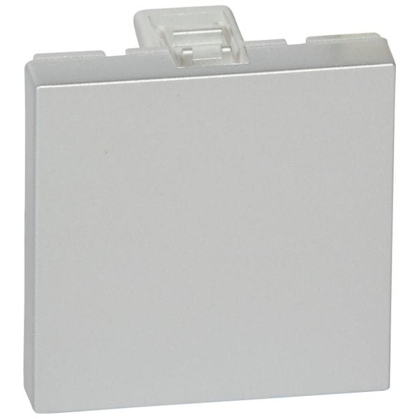 LEGRAND - Mosaic Blindabdeckung 2-modulig Farbe: Aluminium