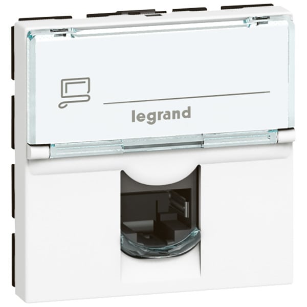 LEGRAND - Mosaic Datendose C6 UTP 90° 2-modulig weiss