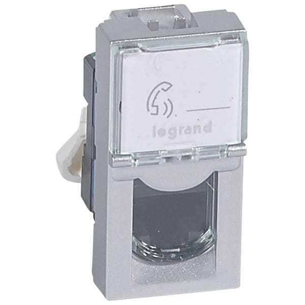 LEGRAND - Mosaic Datendose Cat6 UTP 1-modulig Alu