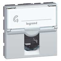 LEGRAND - Mosaic Datendose Cat6A STP 2-modulig Alu