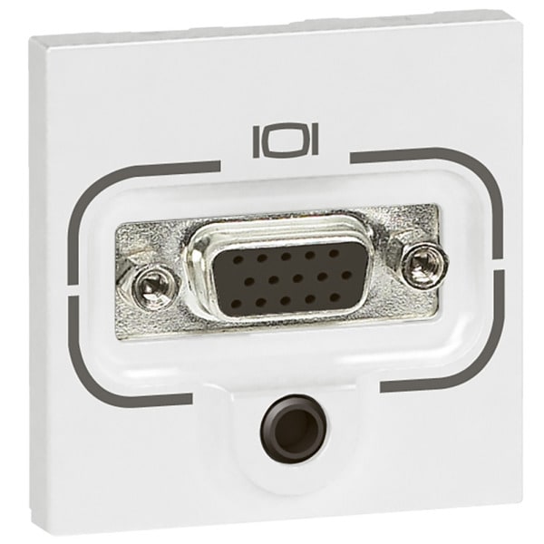 LEGRAND - HD 15 + Jack 3,5 mm Anschlusseinheit (SK), Anschluss mittels Schraubklemmen