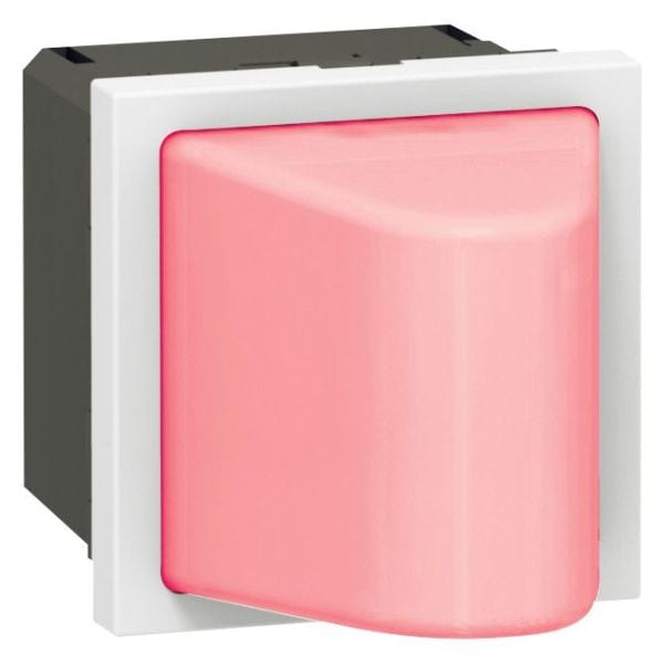 LEGRAND - Info-Lichtsignal  MOSAIC mit Abdeckung Rot, 12/24 VAC/DC,  2-modulige