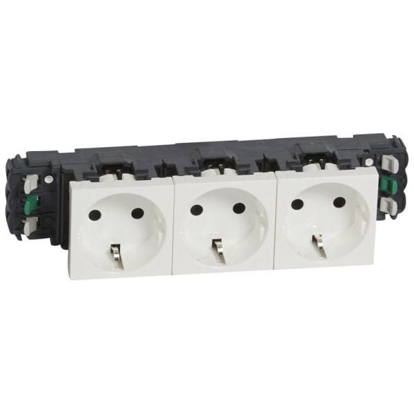 LEGRAND - Schuko-Steckdosen, 3-fach (6 Module), Farbe: weiß (RAL 9003)