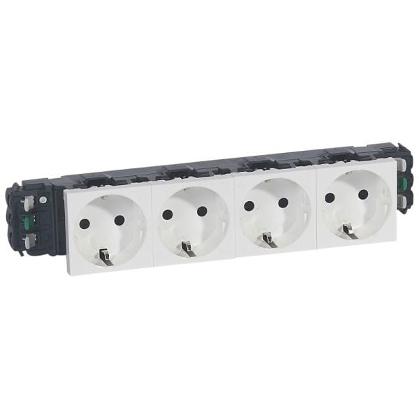 LEGRAND - Schuko-Steckdosen, 4-fach (8 Module), Farbe: weiß (RAL 9003)