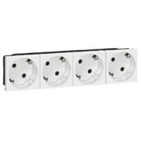 LEGRAND - Schuko-Steckdosen, 3 Fach(8 Module), 45°, Farbe: weiß