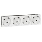 LEGRAND - Schuko-Steckdosen, 3 Fach(8 Module), 45°, Farbe: weiß