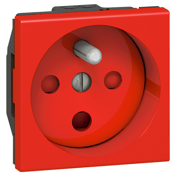 LEGRAND - Mosaic Steckdose französisch codiert 2-modulig Farbe: Rot