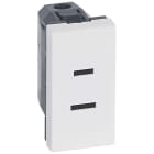 LEGRAND - Mosaic Steckdose USA 2polig 1-modulig Farbe: Ultraweiß