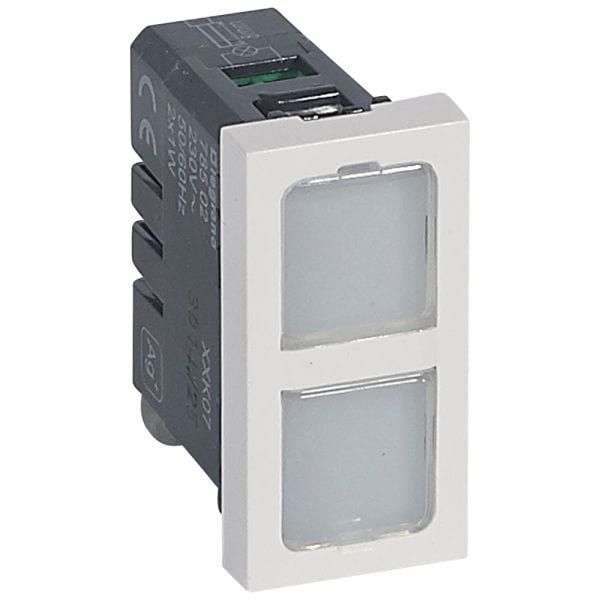 LEGRAND - Mosaic Signal 2-fach 230V 1-modulig Farbe: Ultraweiß