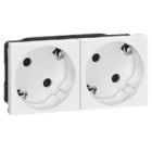 LEGRAND - 45 Grad Schuko-Steckdose, 2-fach (4 Module) Farbe: weiß