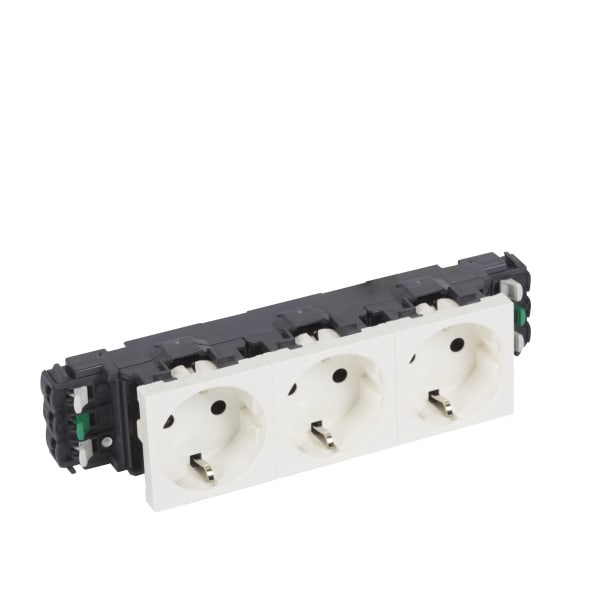 LEGRAND - Schuko-Steckdosen, 3-fach (6 Module), Farbe: weiß (RAL 9010)