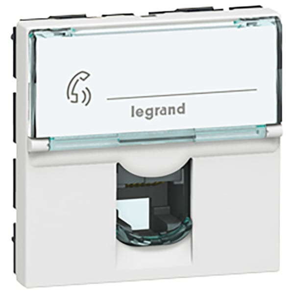 LEGRAND - Mosaic Telefondose 1-fach für RJ12 2-modulig Farbe: Ultraweiß