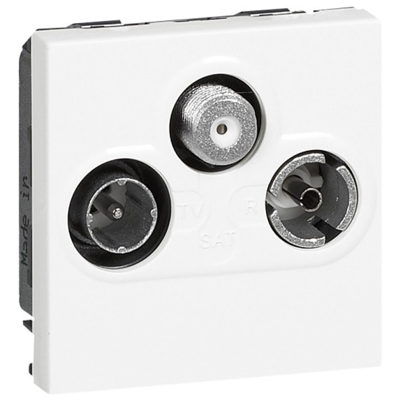 LEGRAND - TV/Radio/SAT-Einzeldose, Farbe: weiß