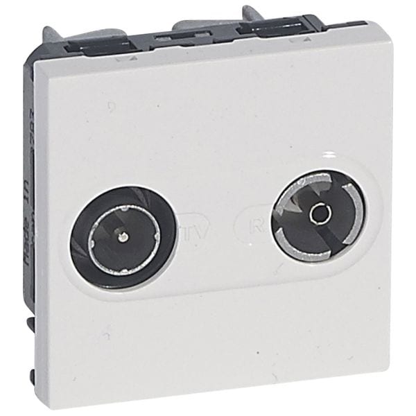 LEGRAND - TV/Radio-Einzeldose, Farbe: weiß