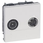 LEGRAND - TV/Radio-Einzeldose, Farbe: weiß