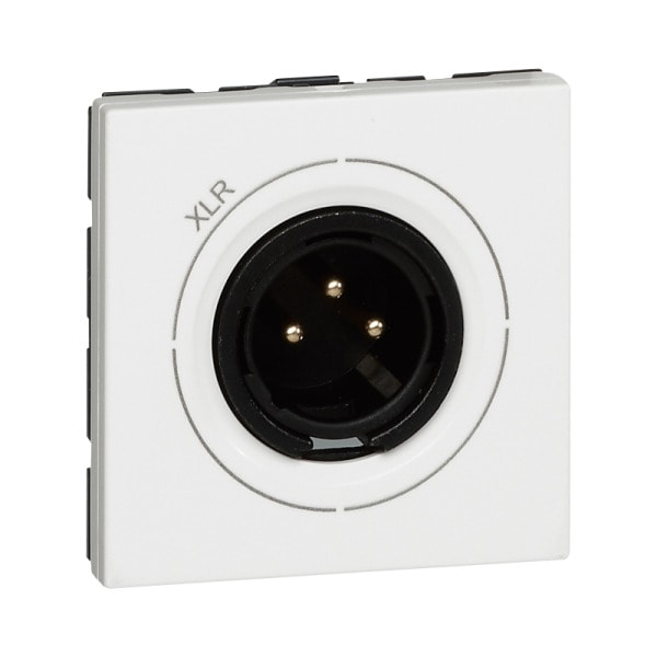 LEGRAND - Mosaic XLR-Stecker 3polig 2-modulig Farbe: Ultraweiß