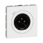 LEGRAND - Mosaic XLR-Stecker 3polig 2-modulig Farbe: Ultraweiß