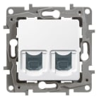 LEGRAND - Datendose 2xRJ45 geschirmt für NILOE, Kategorie 6 STP, Farbe: Ultraweiss