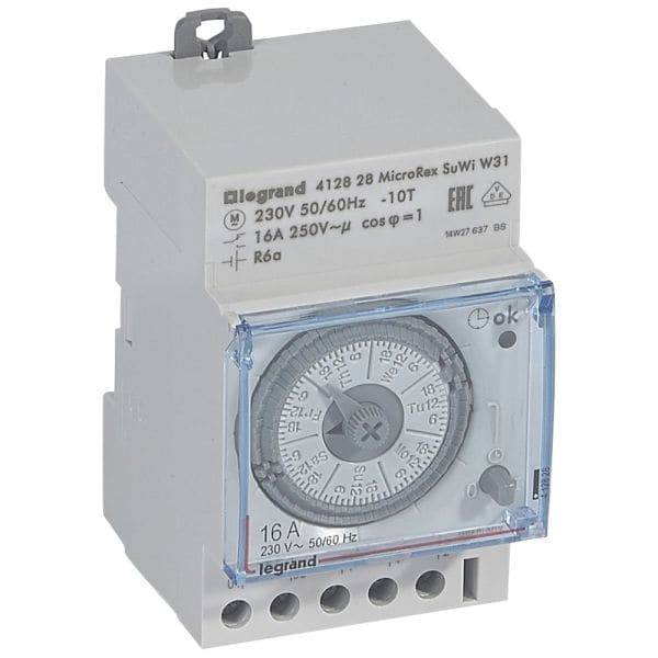 LEGRAND - MicroRex W31 Su/Wi Plug&Play,Wochenschaltuhr,auto.Zeiteinstellung bei Inbetrieb.