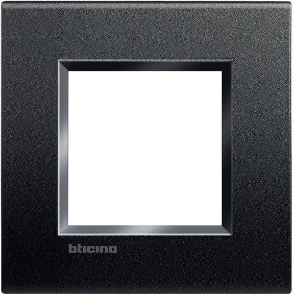 BTICINO - Abdeckrahmen LIVINGLIGHT: 1-fach, 2 Module, Farbe: Anthrazit