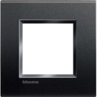 BTICINO - Abdeckrahmen LIVINGLIGHT: 1-fach, 2 Module, Farbe: Anthrazit