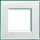 BTICINO - Abdeckrahmen LIVINGLIGHT: 1-fach, 2 Module, Farbe: Aquamarin