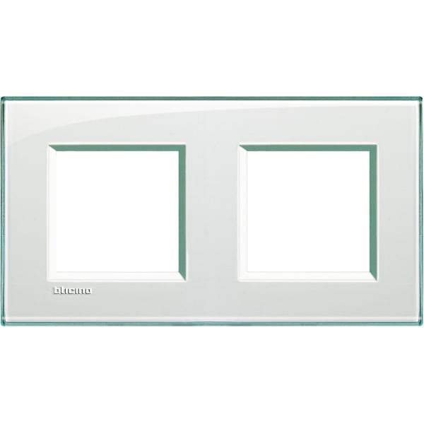 BTICINO - Abdeckrahmen LIVINGLIGHT: 2-fach, 2 + 2 Module, Farbe: Aquamarin