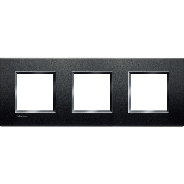 BTICINO - Abdeckrahmen LIVINGLIGHT: 3-fach, 2 + 2 + 2 Module, Farbe: Anthrazit
