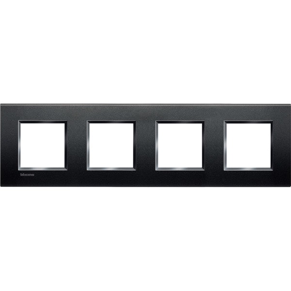 BTICINO - Abdeckrahmen LIVINGLIGHT: 4-fach, 2 + 2 + 2 + 2 Module, Farbe: Anthrazit